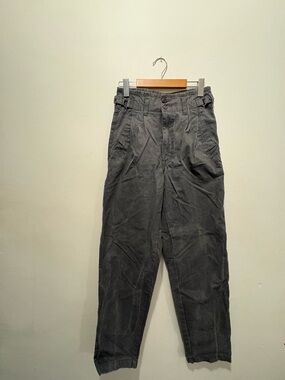 High waisted vintage work pants - charcoal grey - 28 waist